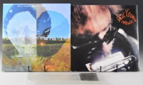 Two rare Neil Young LPs Unplugged Reprise 9362-45310-1 with lyric inner sleeve matrix WMME Alsdorf