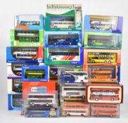 Twenty nine diecast model buses by various manufacturers, liveries include Arriva, First,