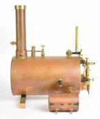 Maccsteam twin flue marine type copper live steam boiler with 0-100 psi pressure gauge, safety valve