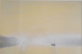 Steven Townsend (born 1955) watercolour Lake District, probably Windermere, signed and titled