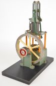 Stuart James Coombes single cylinder live steam engine, with spoked flywheel, height 39cm