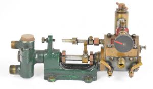 Stuart live steam single cylinder boiler water feed pump with twin cylinder drain cocks and