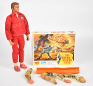 Denys Fisher Six Million Dollar Man Steve Austin action figure together with girder, bionic arms and