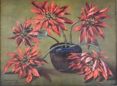 Vladimir Tretchikoff (1913-2006) mid century modern retro print Poinsettia, 43 x 58cm, in white