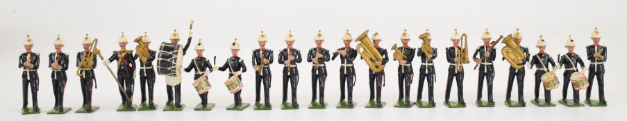 Britains Band of the Royal Marines, set number 1288, comprising twenty one painted metal soldiers,