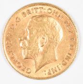 1911 George V gold half sovereign