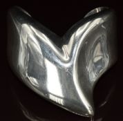 Tiffany & Co silver heart cuff designed by Elsa Peretti and signed Elsa Peretti Tiffany & Co Italy