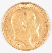 1909 Edward VII gold half sovereign