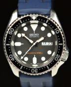 Seiko automatic diver's wristwatch ref. 7S26-0020 with day and date aperture, luminous hands and