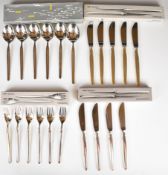 WMF Florenz pattern six place setting canteen of 800 grade silver cutlery, comprising six each of