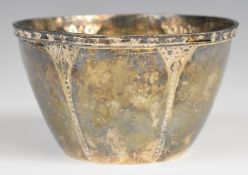 Susannah Mary (Molly) Challoner George V hallmarked silver bowl with Arts and Crafts hammered and