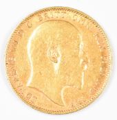 1902 Edward VII gold full sovereign with Perth mint mark