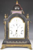 Parkinson & Frodsham Georgian, William IV or early Victorian repeating triple fusee bracket clock,