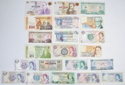 Irish, Northern Irish and Isle of Man banknotes comprising Ulster Bank £10, £5 and £1, Bank of