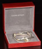 Georg Jensen 'Infinity' silver bangle designed by Regitze Overgaard, designed for the 100th