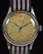 Longines gentleman's wristwatch ref. 13322 with steel hands, Arabic numerals and hour markers,