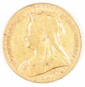 1899 Queen Victoria gold full sovereign