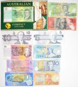 Eleven Australia, New Zealand and Canada banknotes including Canada $5 and $10 notes dated 1986-
