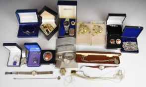 A collection of jewellery including Liberty of London brooch and earrings from Hera collection,