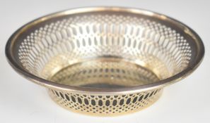 George V hallmarked silver bon bon dish or basket with pierced decoration, Chester 1923, maker