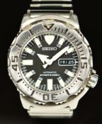 Seiko 'Monster' gentleman's diver's automatic wristwatch ref. 7S26-0350 with day and date