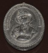 Georgian mourning pendant 'Her Royal Highness the Princess Amelia', 3 x 3.6cm