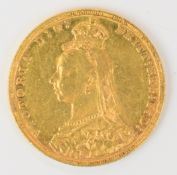 1891 Queen Victoria gold full sovereign