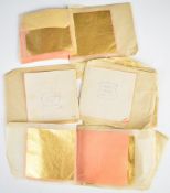 Quantity of gold leaf, the interleaves marked warranted English gold leaf