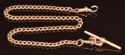 A 9ct rose gold Albert/ watch chain, 31.8g, 36.5cm