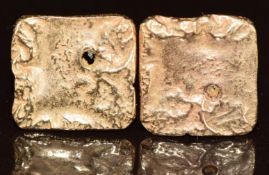 A pair of 9ct gold earrings, 2.1g