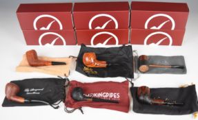 Six pipes by Nording, Skovgaard, Radice, Scottie and Winslow (on box but 'Compass' to pipe), all