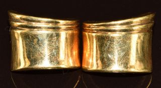 A pair of 9ct gold earrings, 10.2g