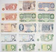 Bank of England Elizabeth II and George VI banknotes comprising Somerset and Jo Page £10 notes,