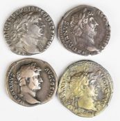 Four Roman silver Denarius of Hadrian, all 117-138AD laureate head right, comprising rev Egypt