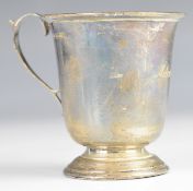 Elizabeth II hallmarked silver cup or mug, Birmingham 1959, maker Turner & Simpson Ltd, height 7.