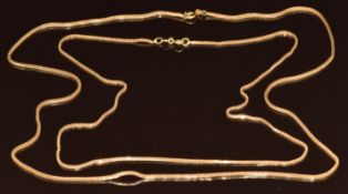 Two 18k gold necklaces/ chains, 10g, 58 & 48cm