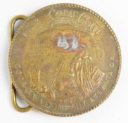 Tiffany Studio New York vintage Coca Cola belt buckle, diameter 7.5cm