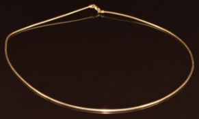 A 14k gold snake necklace, 10g, 44cm