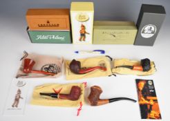 Five Italian smoking pipes comprising Aldo Velani, Volkan Pipe, Ser Jacopo, Costello and Maestro