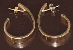 A pair of 9ct gold earrings, 3.2g