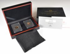 London Mint Office half sovereign two coin set comprising 1980 uncirculated and 2022 proof Gibraltar