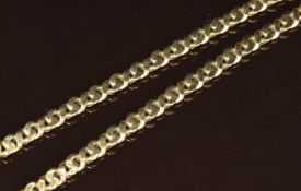 A 9ct gold curb link necklace, 24.6g, 44cm