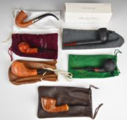 Six smoking pipes by Sebastian Beo, Ashton with silver collar, Matzhold, Askwith, Nording etc, all