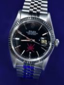 Rolex Oyster Perpetual Datejust gentleman's automatic wristwatch ref. 1601 issued by HRH Sultan