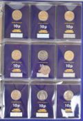 Set of 2019 alphabet 10p coins in Change Checker folder, with completer's medallion, together with a