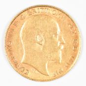 1908 Edward VII gold half sovereign