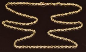 A 9ct gold rope twist chain, 8.7g, 61cm
