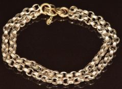 A c1900 yellow metal bracelet, 9,4g, 17cm
