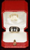 Cartier 18k white gold 'Nouvelle Vague' ring, stamped 750, ©, Cartier 1997, 56, serial number