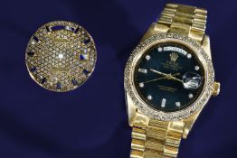 Rolex Oyster Perpetual Day-Date 18ct gold gentleman's automatic wristwatch ref. 18078 with day and